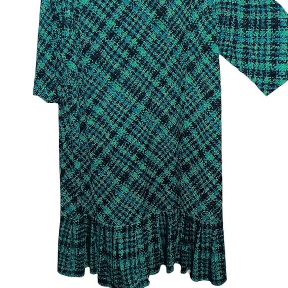 CATHERINES Dress Plus 3X Teal Green Blue Black Career Dressy Office Travel Event - Picture 3 of 10